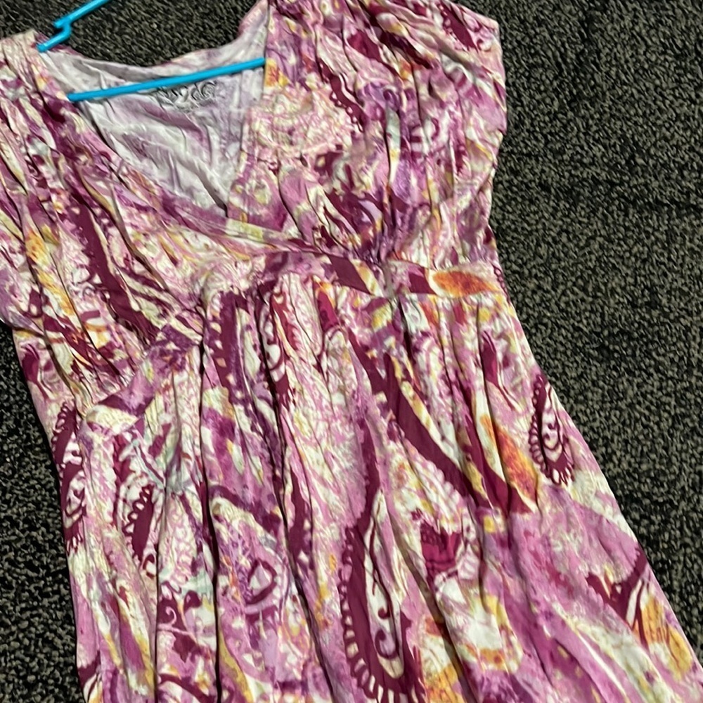 NINE West cross front maxi dress M - Picture 4 of 8